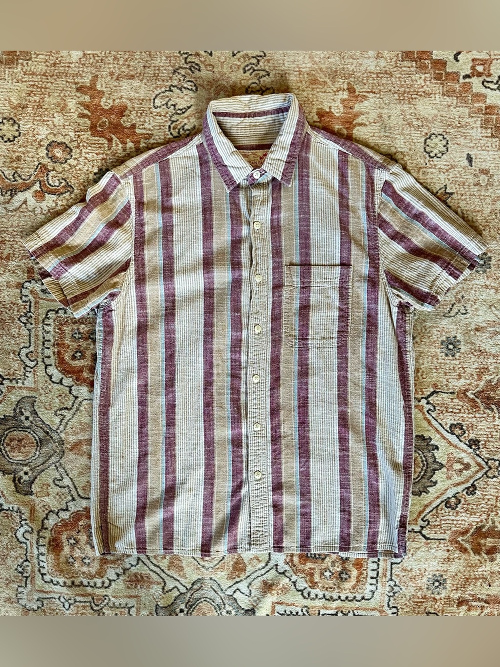 Mens American Eagle SS Button Up Resort Shirt